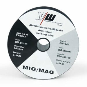 Bobine fil aluminium 0.8 / 0,5 kg / D100 - S100 ER4043