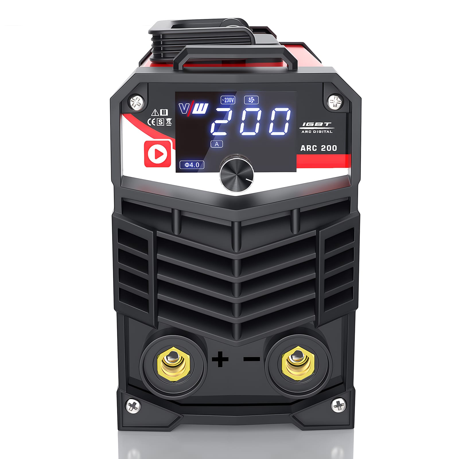 VECTOR Kit Complet Poste à Souder Inverter ARC 200A - MMA E-Hand Avec Casque, Technologie IGBT - Idéal Pour Pros Et Débutants