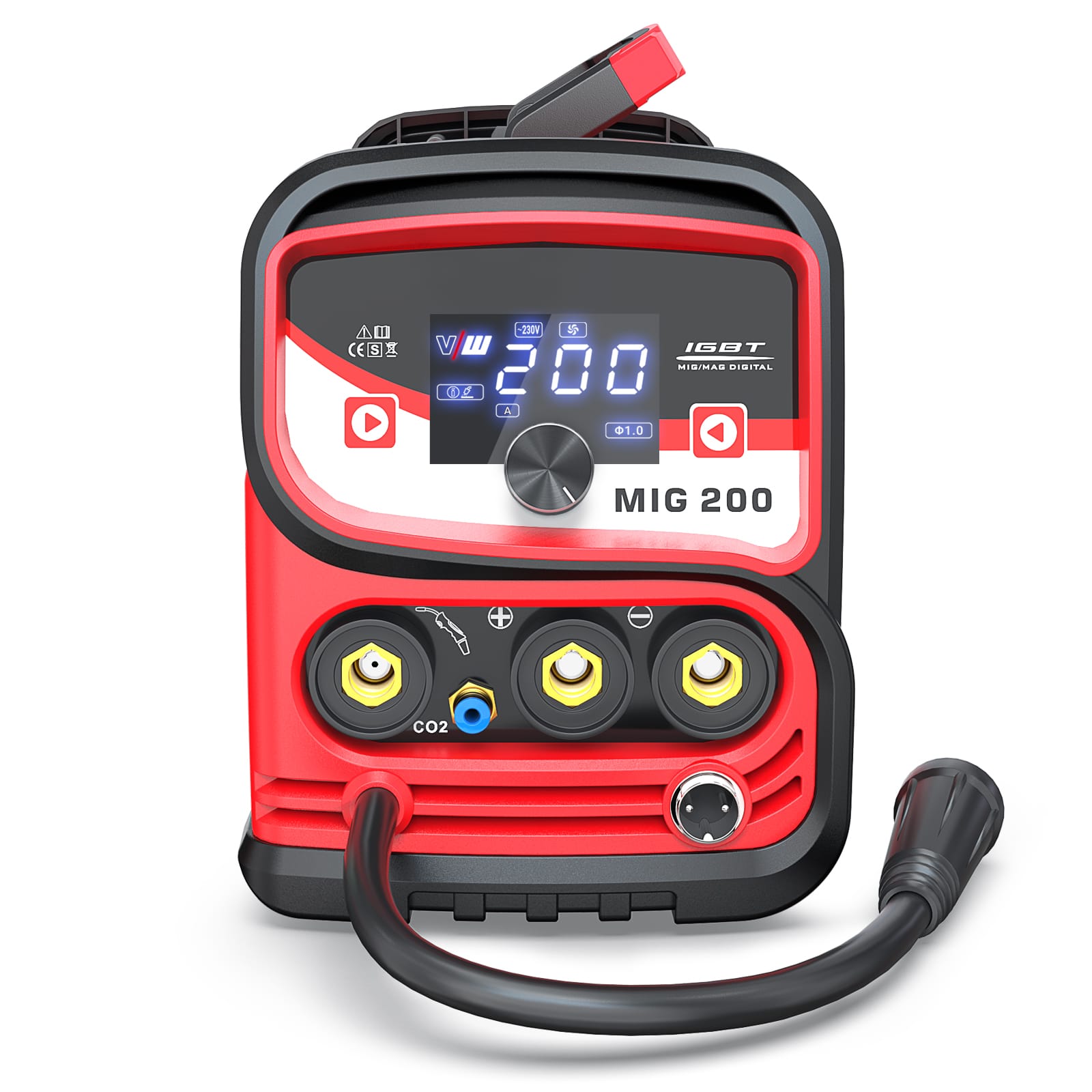 Kit de soudage combiné MIG 200D avec casque de soudage - Puissant pour le soudage MIG, MAG et MMA polyvalent – Image 3