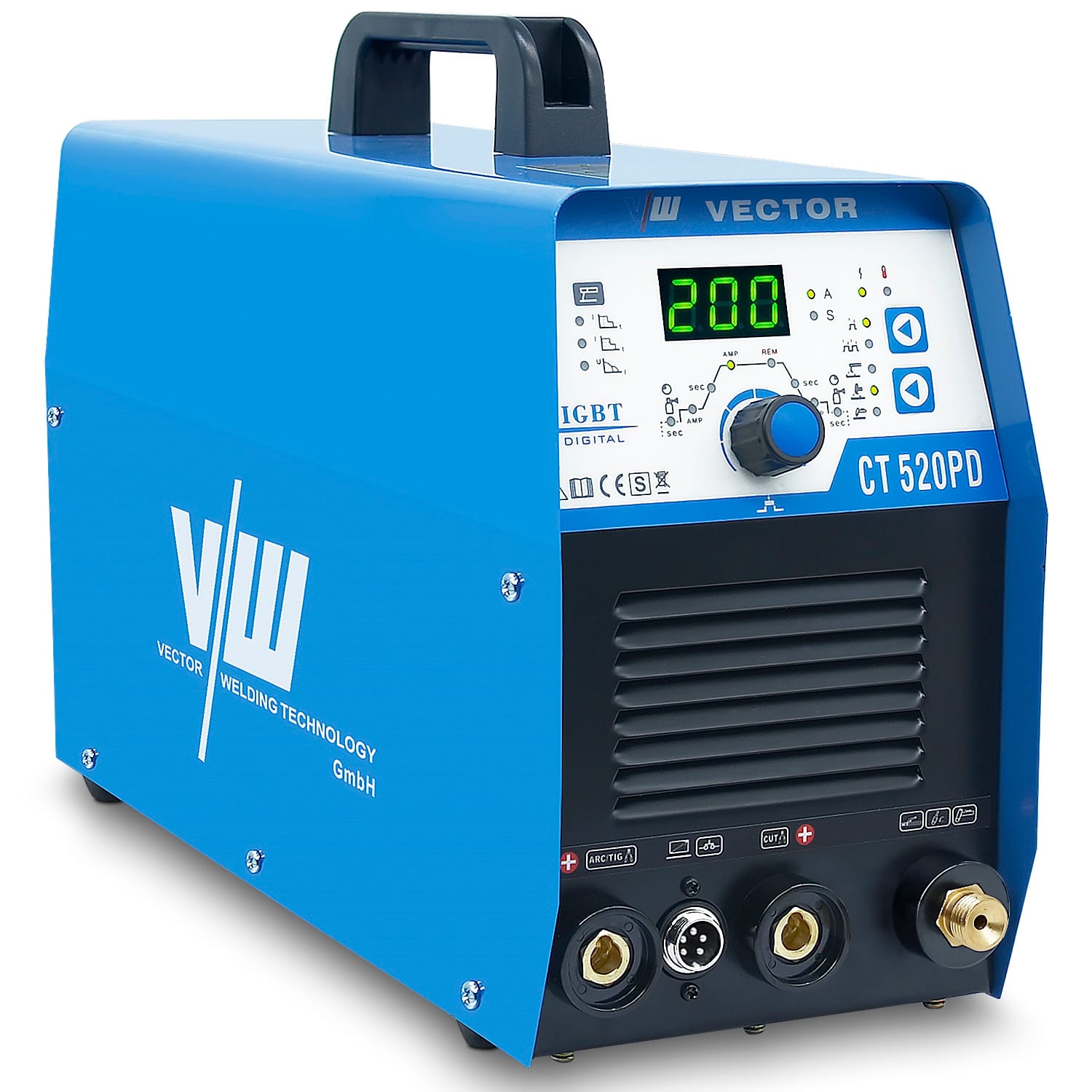 Poste de soudage SET : TIG DC avec découpeur plasma, casque de soudage, détendeur, IGBT Inverter | CT520PD – Image 3