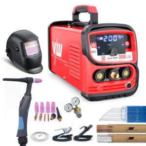 Poste de soudage SET DC TIG 200A pulsé, casque, détendeur, accessoires | Tokyo 2300